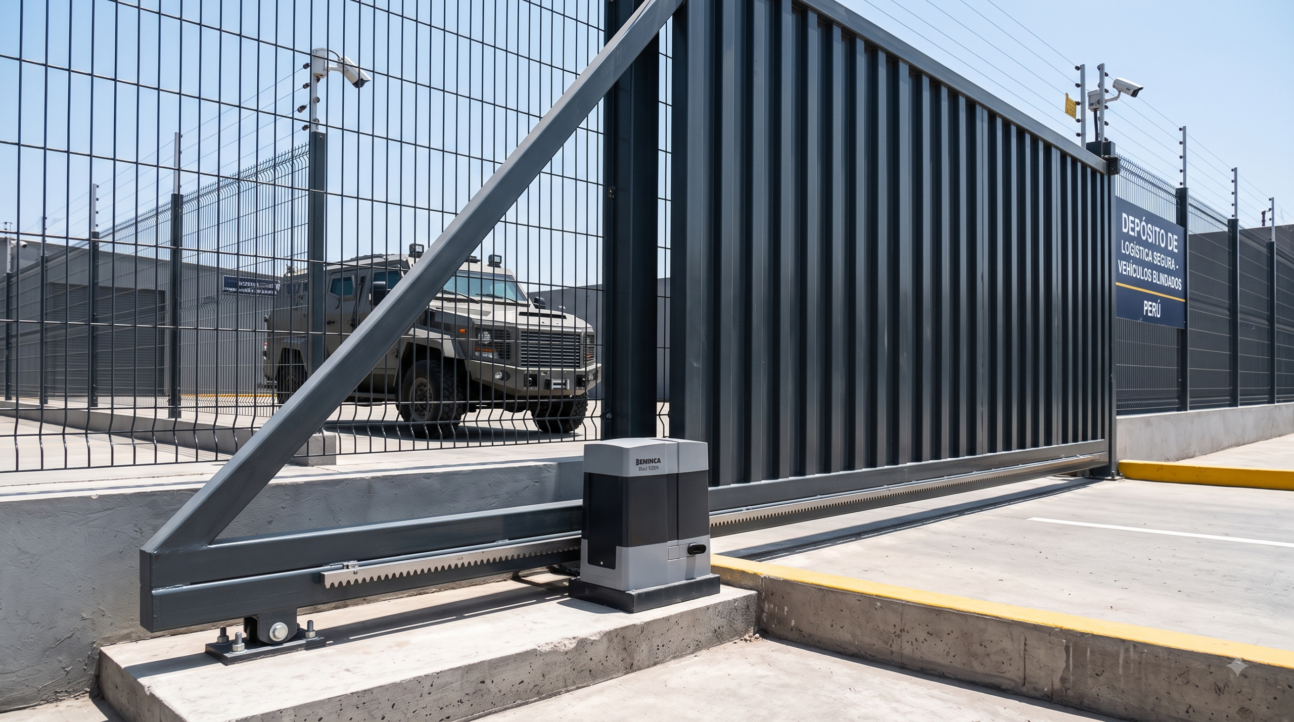 Puerta corrediza para cliente Hermes Motor BULL Beninca